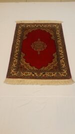 Miras Carpet Ruby Red Star Of india Silk on Silk Carpet/Rug - Image 3