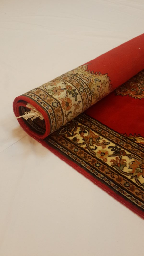 20150531_180044.jpg Miras Carpet Ruby Red Star Of india Silk on Silk Carpet/Rug - Image 4