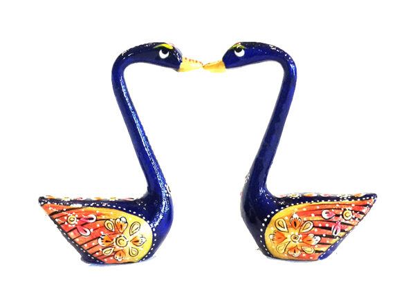 20151231_162747.jpg Brass lacquer Swans - Image 1