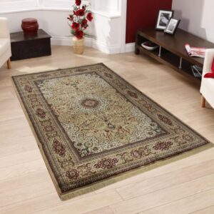 Jewel Of Kashmir Carpet Natural 6x9 Feets