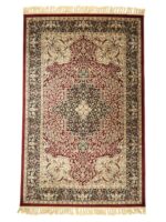 Miras Mehrab Design Carpet 4x6 Feets Silk Rug - Image 4