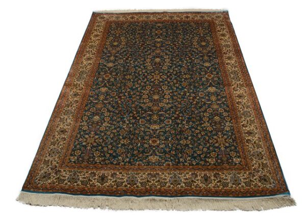5x720Allover20Silk20on20silk20_4.jpg Allover Turquoise 5x7 Silk On Silk Carpet Floor Carpet - Image 5