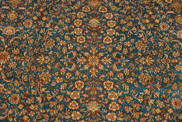 5x720Allover20silk20on20silk_5.jpg Allover Turquoise 5x7 Silk On Silk Carpet Floor Carpet - Image 8