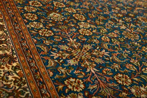 5x720Allover20silk20on20silk_9.jpg Allover Turquoise 5x7 Silk On Silk Carpet Floor Carpet - Image 3