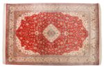 Tabriz Red Carpet Silk On Silk 6x9 Carpet - Image 4