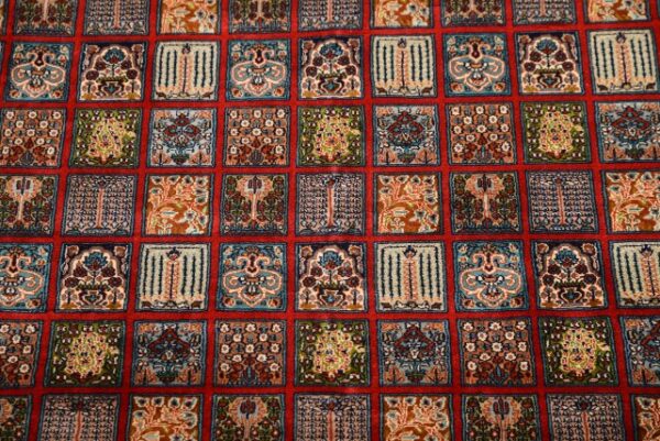 Miras Doors Of Paradise Kashmir Silk on Silk Carpet 6x9 feets - Image 2