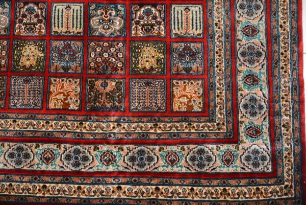 Miras Doors Of Paradise Kashmir Silk on Silk Carpet 6x9 feets - Image 4