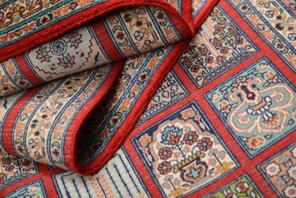 Miras Doors Of Paradise Kashmir Silk on Silk Carpet 6x9 feets - Image 5