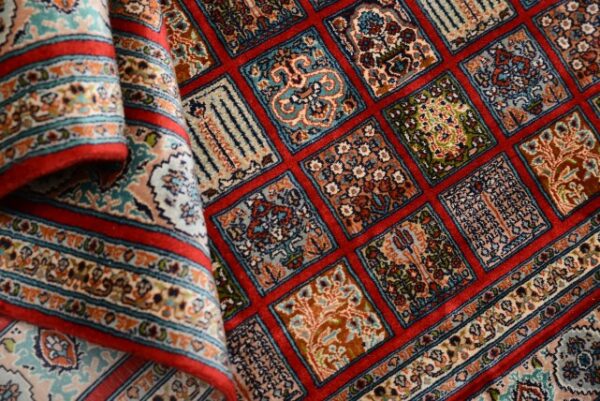 Miras Doors Of Paradise Kashmir Silk on Silk Carpet 6x9 feets - Image 9