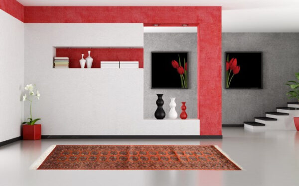 MCI-26000B8.jpg Runner Bukhara Rust Geometrical Patterns - Image 1