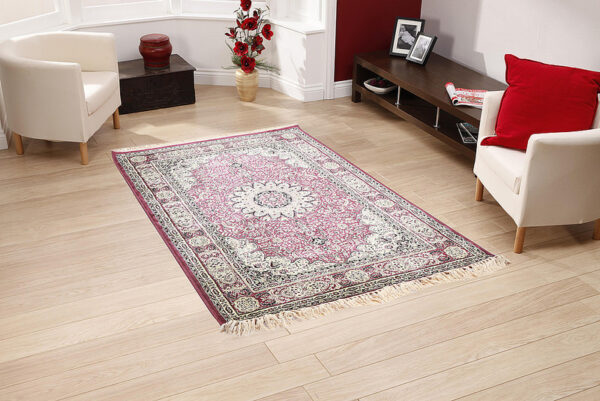 MCI-46000A3.jpg Jewel Of Kashmir 4x6 Carpet Silk carpet - Image 1