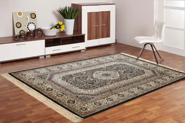 Miras Kaishan Black Carpet 4x6 Feets - Image 1