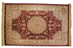 Miras Carpet Ardibil Silk Carpet, Handmade Carpet 5x7 Feets - Image 4